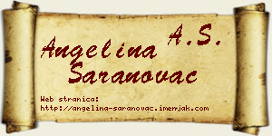 Angelina Saranovac vizit kartica